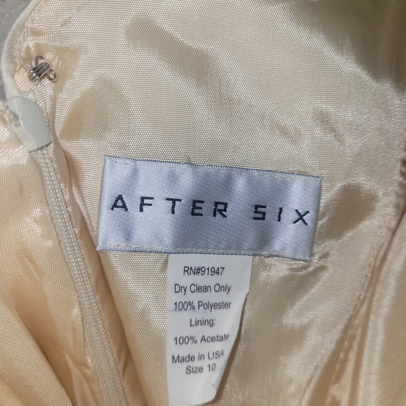 After Six Champagne Formal Bridesmaid Prom Sleeveless Dress 10 - Picture 9 of 9